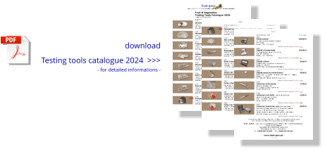 download   Testing tools catalogue 2024  >>> - for detailed informations -
